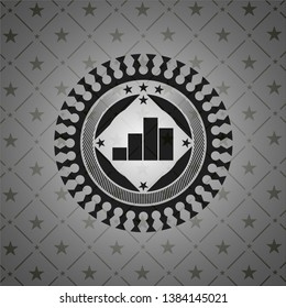 chart icon inside black emblem