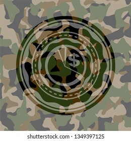 chart icon inside camo texture