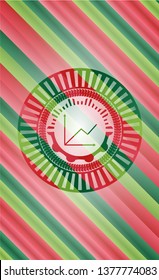 chart icon inside christmas badge.