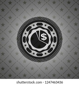 chart icon inside dark badge or emblem