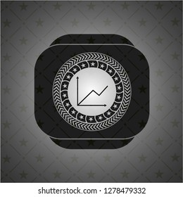 chart icon inside dark badge or emblem
