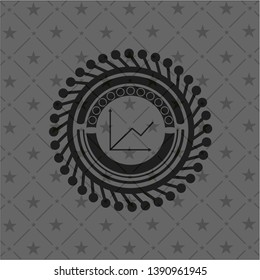 chart icon inside dark badge