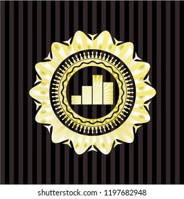  chart icon inside gold badge