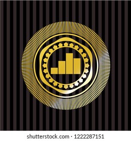 chart icon inside gold badge