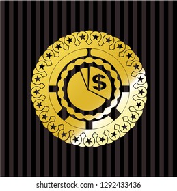 chart icon inside gold badge