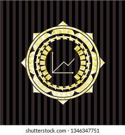 chart icon inside gold shiny badge