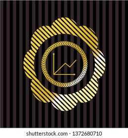 chart icon inside golden badge