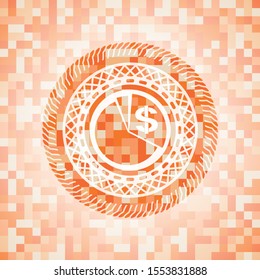 chart icon inside orange mosaic emblem