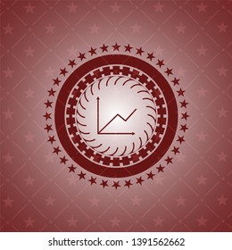 chart icon inside red icon or emblem