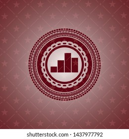 chart icon inside red icon or emblem