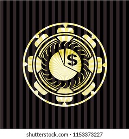 chart icon inside shiny emblem