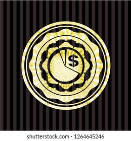 chart icon inside shiny emblem