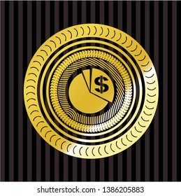 chart icon inside shiny emblem