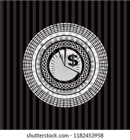 chart icon inside silver badge