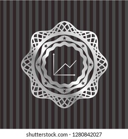 chart icon inside silver badge