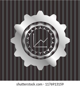 chart icon inside silvery badge