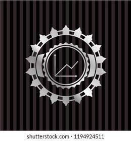 chart icon inside silvery badge