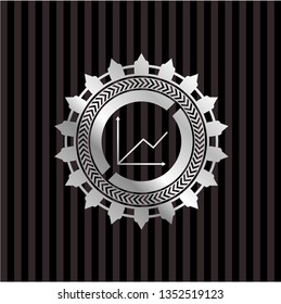 chart icon inside silvery badge