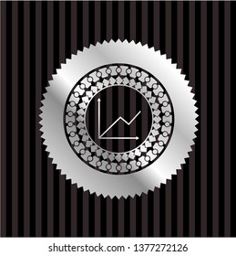 chart icon inside silvery emblem