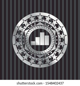 chart icon inside silvery emblem or badge - Powered by Shutterstock - Get 15% off with code: PIKWIZARD15