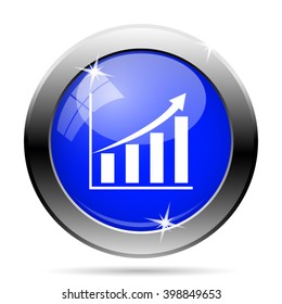 Chart icon. Internet button on white background. EPS10 vector
