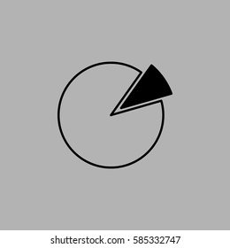 Chart icon. Isolated on gray background. 