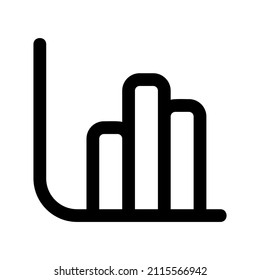 Chart icon isolated on white background