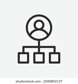 Icono de gráfico. Gráfico aislado sobre fondo blanco. Ilustración vectorial de gráfico de Personas. Firma. Símbolo Botón. Elemento. Silueta. Logotipo. Web