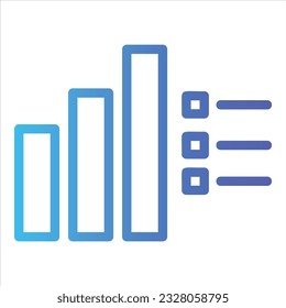 Diagramm-Symbol mit isoliertem Vektorgrafik und transparentem Hintergrund