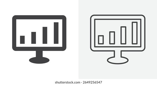 Icono de gráfico Ilustración de gráficos de línea