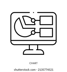 chart icon. Linear style sign isolated on white background. Vector illustration.