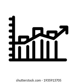 icono de gráfico o logotipo símbolo de signo aislado ilustración vectorial - iconos vectoriales de estilo negro de alta calidad
