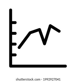 Chart-Symbol oder Logo einzeln auf Zeichen, Vektorgrafik - hochwertige Vektorsymbole in schwarzem Stil
