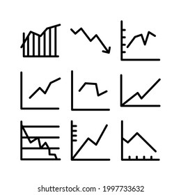 icono de gráfico o logotipo símbolo de signo aislado ilustración vectorial - Colección de iconos vectoriales de estilo negro de alta calidad
