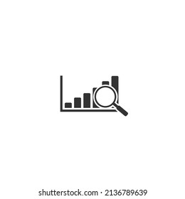 Chart icon in modern flat style. Vector sign