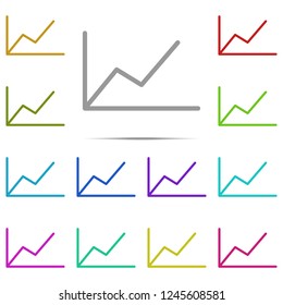 chart icon in multi color. Simple outline vector of web, minimalistic set for UI and UX, website or mobile application
