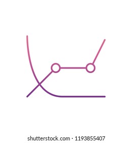 chart icon in nolan style. One of Web collection icon can be used for UI, UX