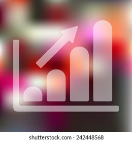 chart icon on blurred background