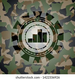 chart icon on camo pattern