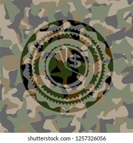 chart icon on camo texture