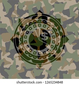 chart icon on camo texture