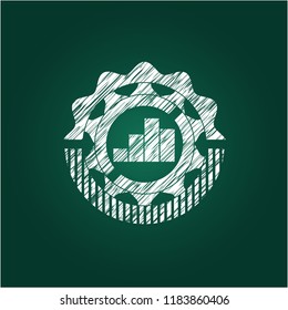 chart icon on chalkboard