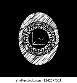 chart icon on chalkboard
