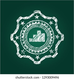 chart icon on chalkboard
