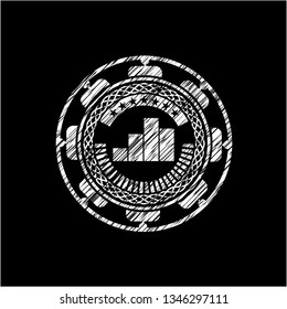 chart icon on chalkboard