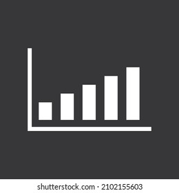 Chart icon on grey background