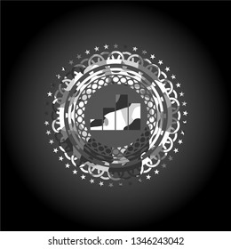 chart icon on grey camo pattern