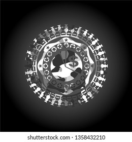 chart icon on grey camo pattern