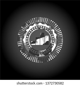 chart icon on grey camo texture