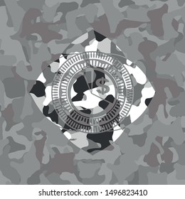 chart icon on grey camo pattern